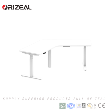 Ergonómico Altura Eléctrica Ajustable Corner Standing Desk Workstation Frame